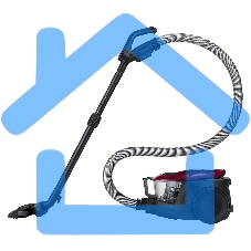 Пылесос Samsung VC18M31A0HP бордовый/черный, 380/1800 Вт, уборка сухая, пылесборник контейнер 2 л