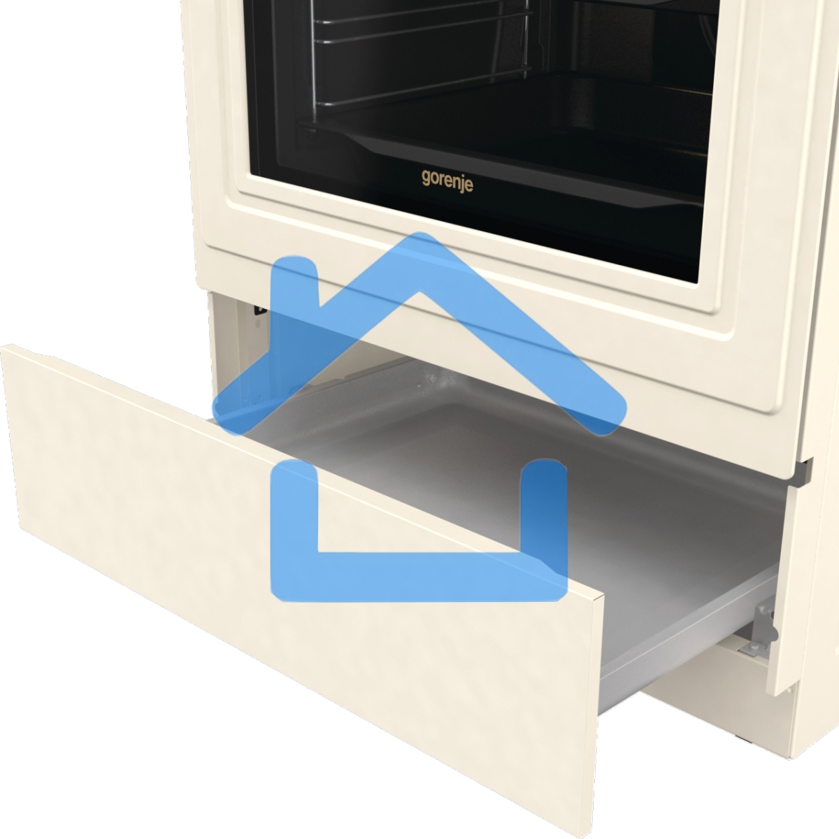 Плита электрическая Gorenje GECS6B70CLI белый, конфорок 4 электрических, духовка 71 л, 60 см x 85 см x 60 см