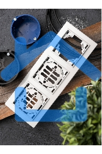 Рамка 3-местная Минск горизонтальная белая EKF Basic