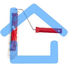 Валик в сборе Matrix ПОЛИАКРИЛ желтая полоса, 250 мм, ворс 12 мм, D 36 мм, D ручки 6 мм