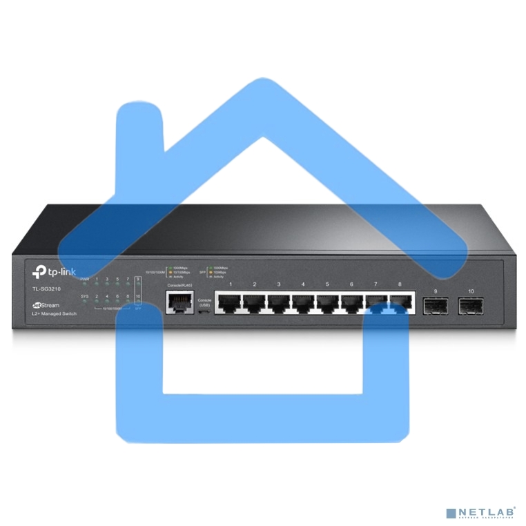 Коммутатор TP-Link SMB TL-SG3210 JetStream 8-Port Gigabit L2 Lite Managed Switch with 2 SFP Slots