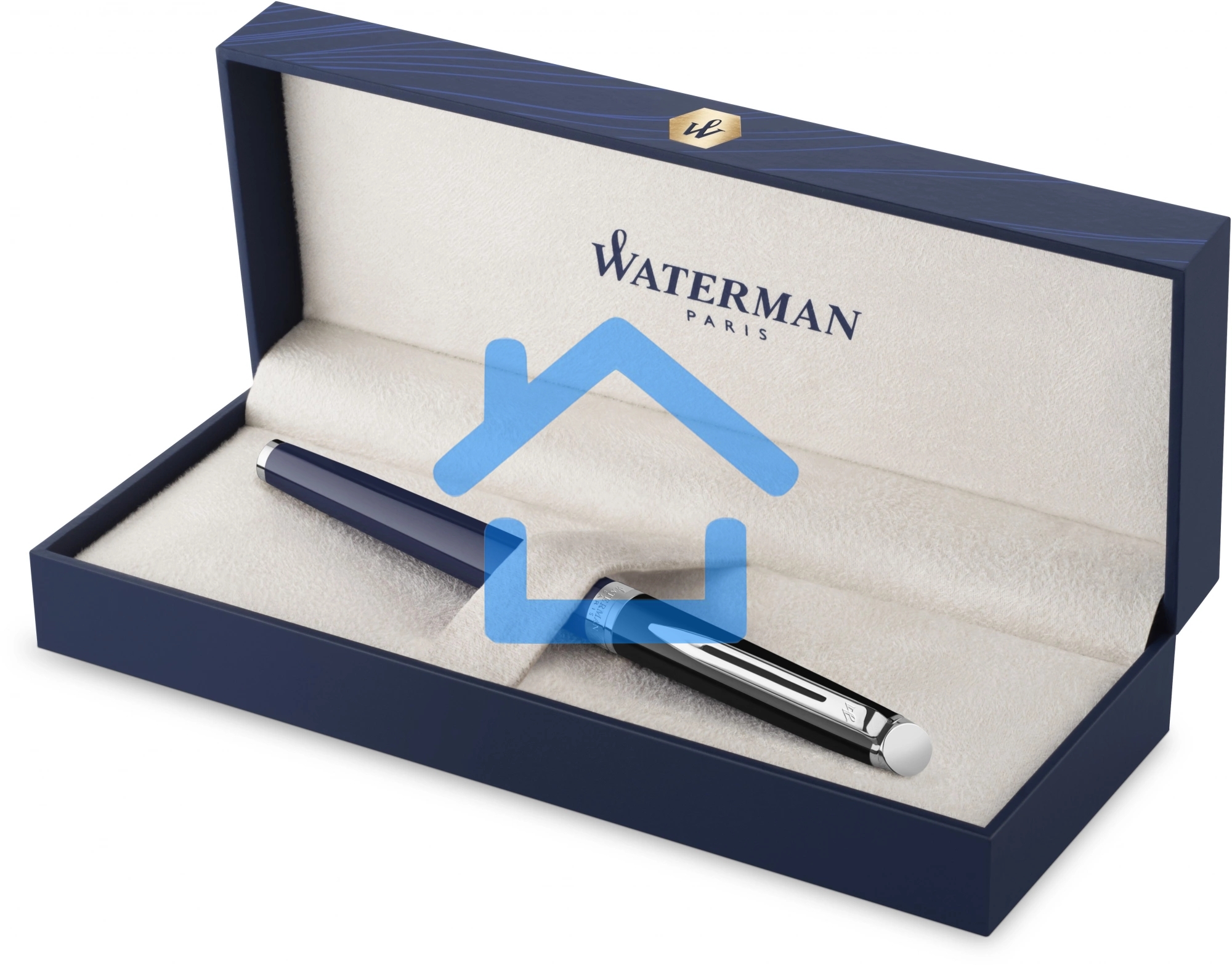 Ручка перьевая Waterman Hemisphere Colour Blocking (2202847) Blue/Black CT F сталь нержавеющая, подарочная коробка