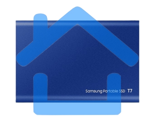 Твердотельный накопитель Samsung SSD 2TB T7, USB Type-C, R/W 1000/1050MB/s, Blue