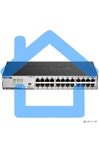 Неуправляемый коммутатор D-Link DGS-1024D/J1A с 24 портами 10/100/1000Base-T