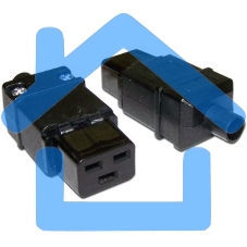 Вилка Lanmaster IEC 60320 C19 16A 250V разборная черная