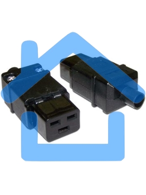 Вилка Lanmaster IEC 60320 C19 16A 250V разборная черная