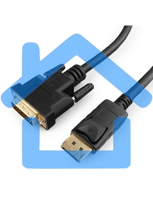 Кабель DisplayPort-DVI Gembird/Cablexpert 1м, 20M/19M, черный, экран, пакет(CC-DPM-DVIM-1M)