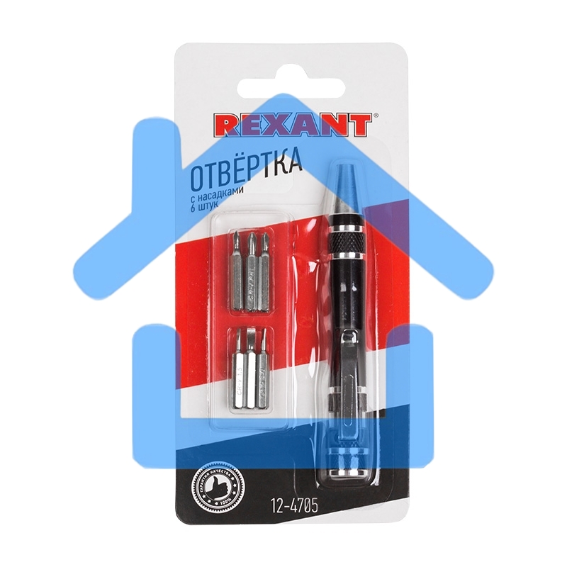 Отвертка с насадками 6 шт. Rexant