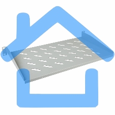 Полка консольная Rexant 1U глубиной 250 мм