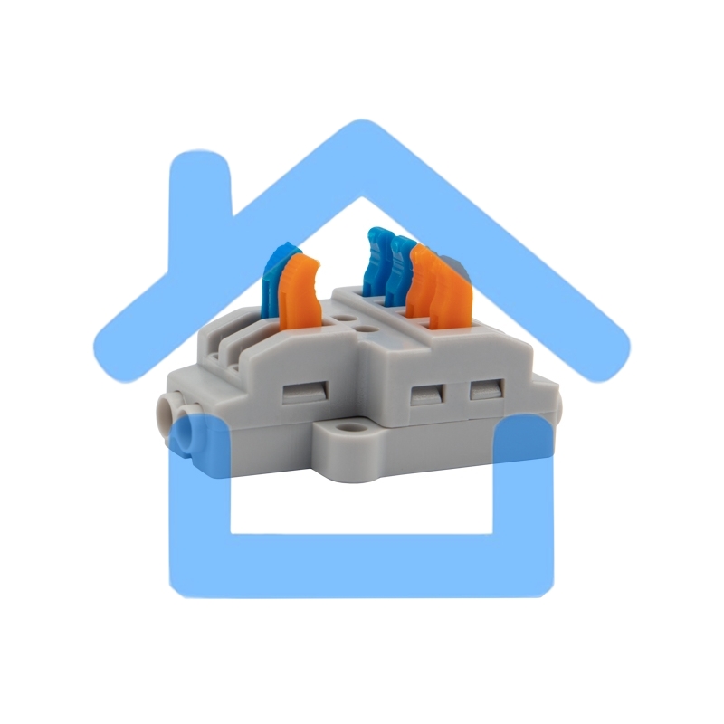 Клемма соединительная многоразовая быстрозажимная разветвительная, с монтажной площадкой (2х2) (50 шт./уп.) Rexant