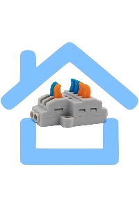 Клемма соединительная многоразовая быстрозажимная разветвительная, с монтажной площадкой (2х2) (50 шт./уп.) Rexant