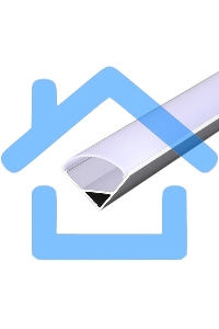 Комплект углового алюминиевого профиля с рассеивателем, 16х16мм, 1м Rexant