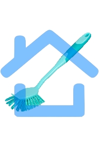 Щетка для посуды квадратная 68х37х275 мм, двухкомпонентная рукоятка Elfe