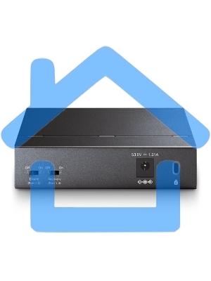 Коммутатор TP-Link SMBTL-SG1005P 5-портовый гигабитный настольный коммутатор с 4 портами PoE SMB 56W