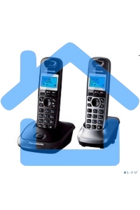 Телефон беспроводной (DECT) Panasonic KX-TG2512RU2 Доп трубка в комплекте, АОН, Caller ID, спикерфон, полифония