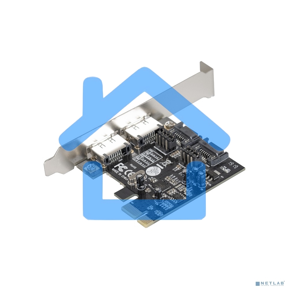 Контроллер ExeGate EXE-501 PCI-E 2.0, SATA3 6Gb/s, 2 int+2 ext (OEM)