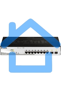 Коммутатор настраиваемый L2 PoE-коммутатор, 8x1000Base-T PoE, 2х1000Base-X SFP, PoE-бюджет 65 Вт, упрощенный интерфейс CLI