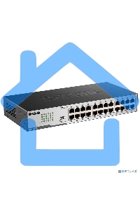 Неуправляемый коммутатор D-Link DGS-1024D/J1A с 24 портами 10/100/1000Base-T