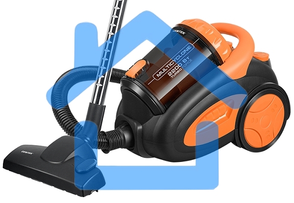 Пылесос Centek CT-2520 Orange оранжевый/черный, 400/2200 Вт, уборка сухая, пылесборник циклонный фильтр, 2 л