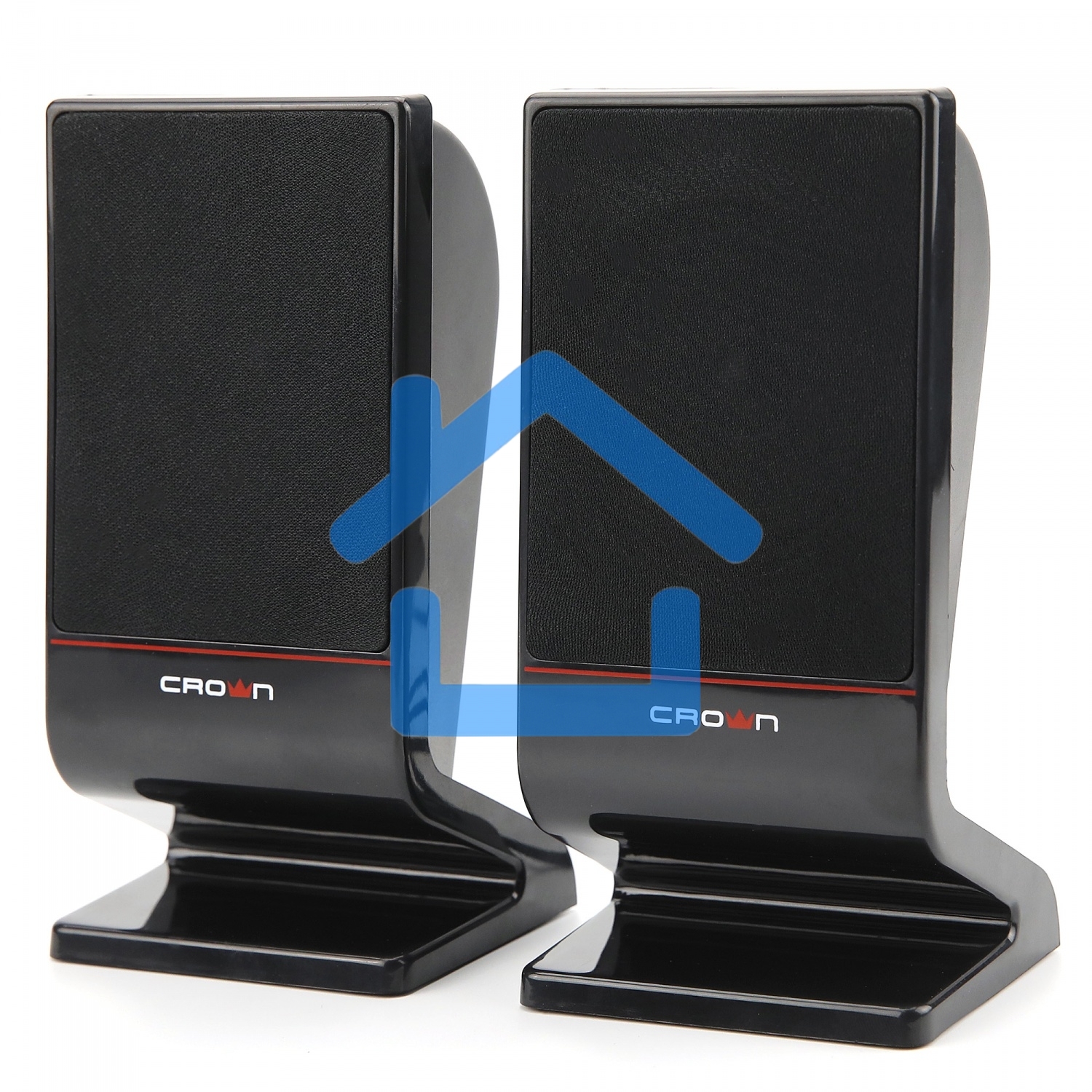 Акустическая система CROWN CMS-601 (USB, 6W; управление громкостью, разъем для наушников, кнопка включения, Длина кабеля между колонками 1м;Длина аудио-кабеля и питания 2м.)