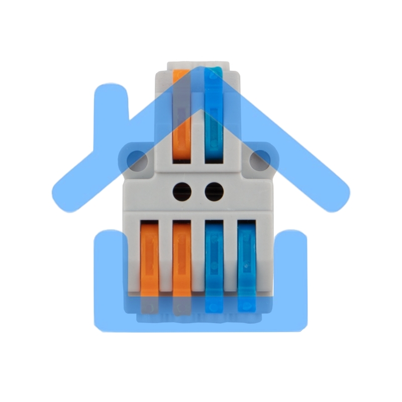 Клемма соединительная многоразовая быстрозажимная разветвительная, с монтажной площадкой (2х2) (50 шт./уп.) Rexant