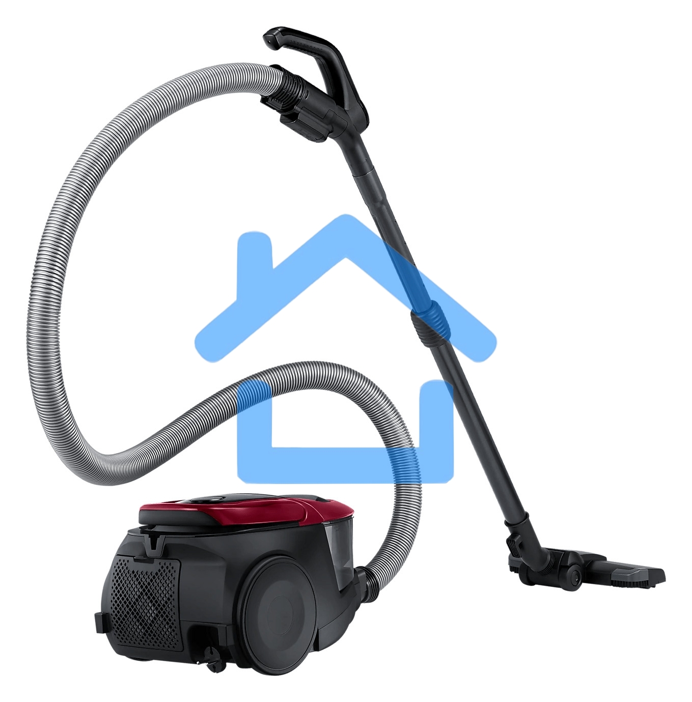 Пылесос Samsung VC18M31A0HP бордовый/черный, 380/1800 Вт, уборка сухая, пылесборник контейнер 2 л