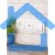 Рамка 3-местная Минск горизонтальная белая EKF Basic