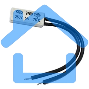 Термостат биметаллический KSD9700 5А/75 С нормально замкнутый