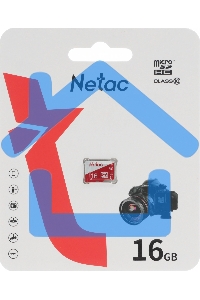 Флеш карта microSDHC 16Gb Netac P500 ECO (50/95 Mb/s, no adapter) (NT02P500ECO-016G-S)