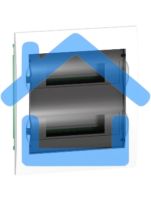 Бокс СП EASY9 встраив. с прозрачной дверью 2ряда 24мод. SchE EZ9E212S2FRU