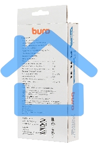 Сетевой фильтр Buro 800SH-3-B 3м (8 розеток) черный (коробка)