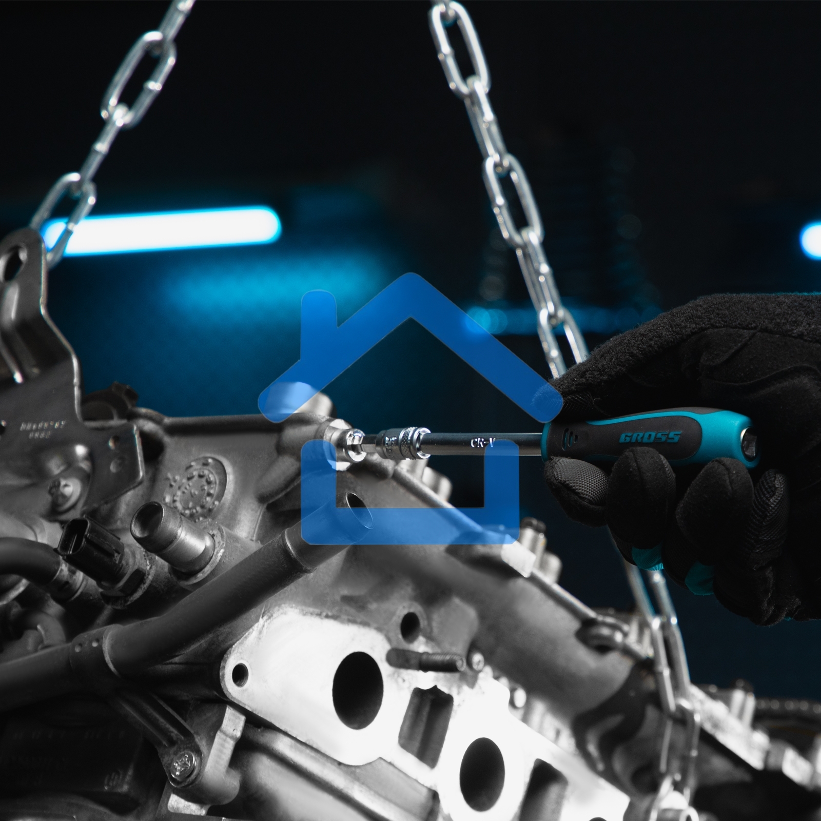 Набор инструментов 76 предметов, 120 зубьев, CrV1/4, 1/2