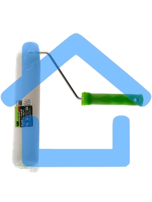 Валик ИСКУССТВЕННЫЙ МЕХ с ручкой, 250 мм,ворс 15 мм, D 48 мм, D руч. - 6 мм, полиэстер Сибртех