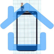 Сенсорное стекло (тачскрин) для Alcatel One Touch M'Pop 5020D черное