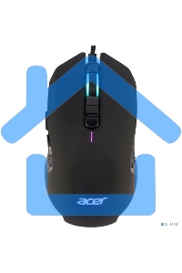 Мышь проводная Acer OMW160 черный, 6400 dpi, USB, кнопки - 8