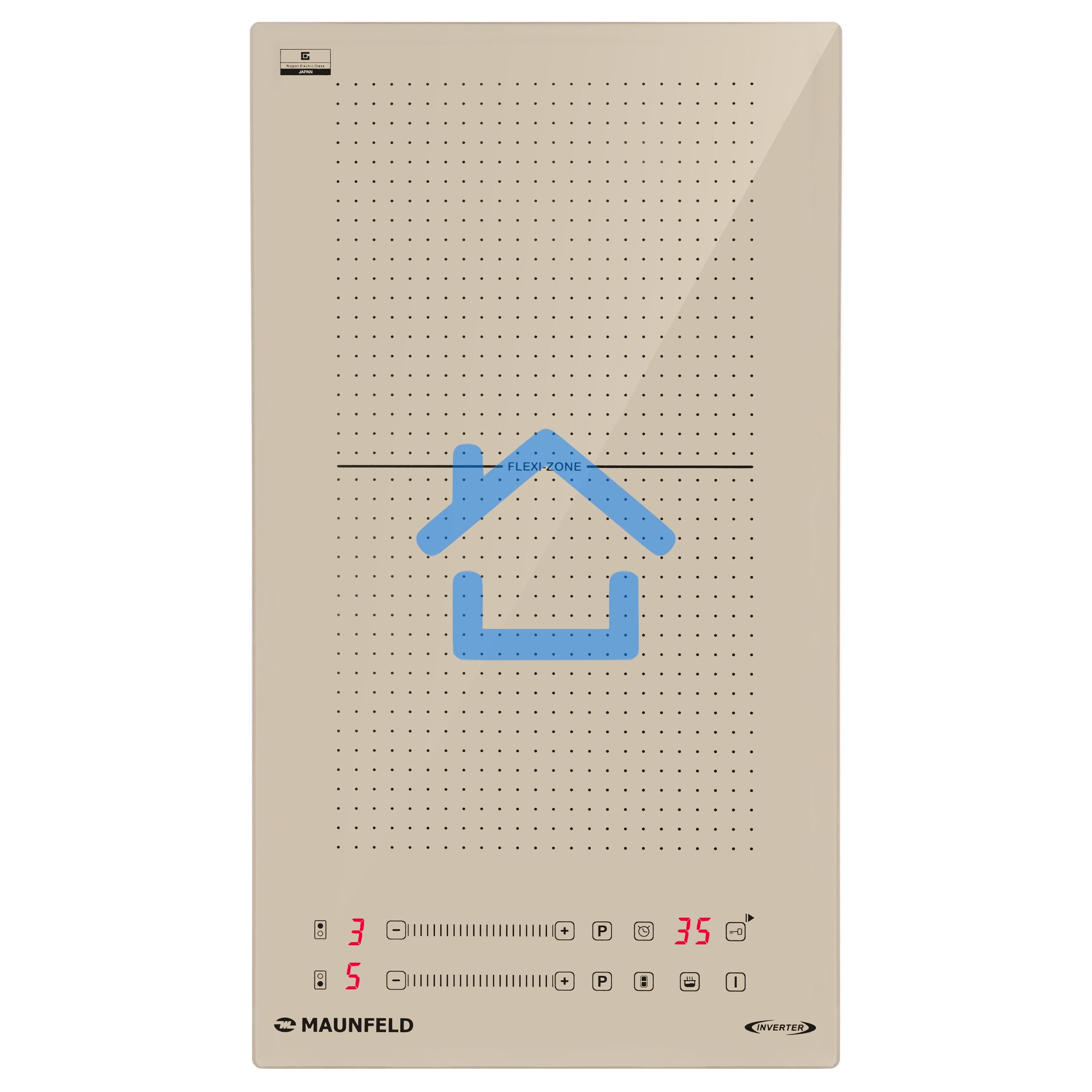 Индукционная варочная панель Maunfeld CVI292S2FBG Inverter независимая, бежевый