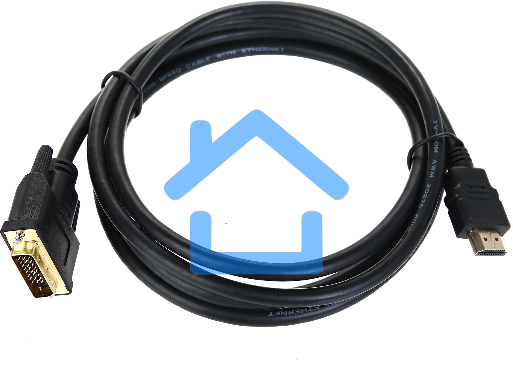 Кабель HDMI to DVI-D (19M -25M) 2м, TV-COM <LCG135E-2M>