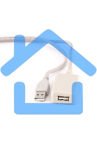 Кабель Gembird UAE016 USB 2.0 кабель удлинительный, активный 4.8м AM/AF, черный