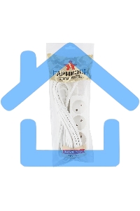 Удлинитель Гарнизон EL-NL3-W-5, 3 розетки допустимый ток 10А, длина 5 м.