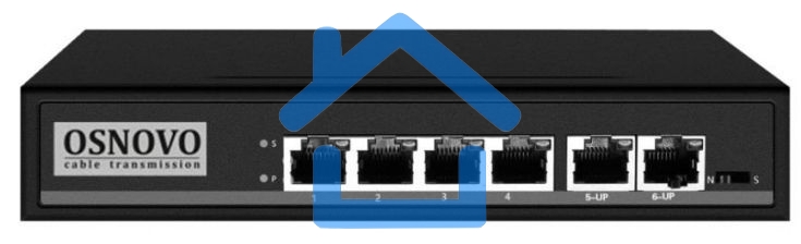 Коммутатор Osnovo SW-20600/A(80W) 6x100Mb 4PoE+ 80W неуправляемый