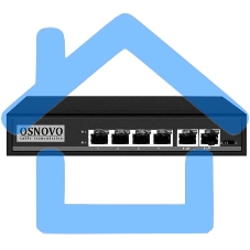 Коммутатор Osnovo SW-20600/A(80W) 6x100Mb 4PoE+ 80W неуправляемый