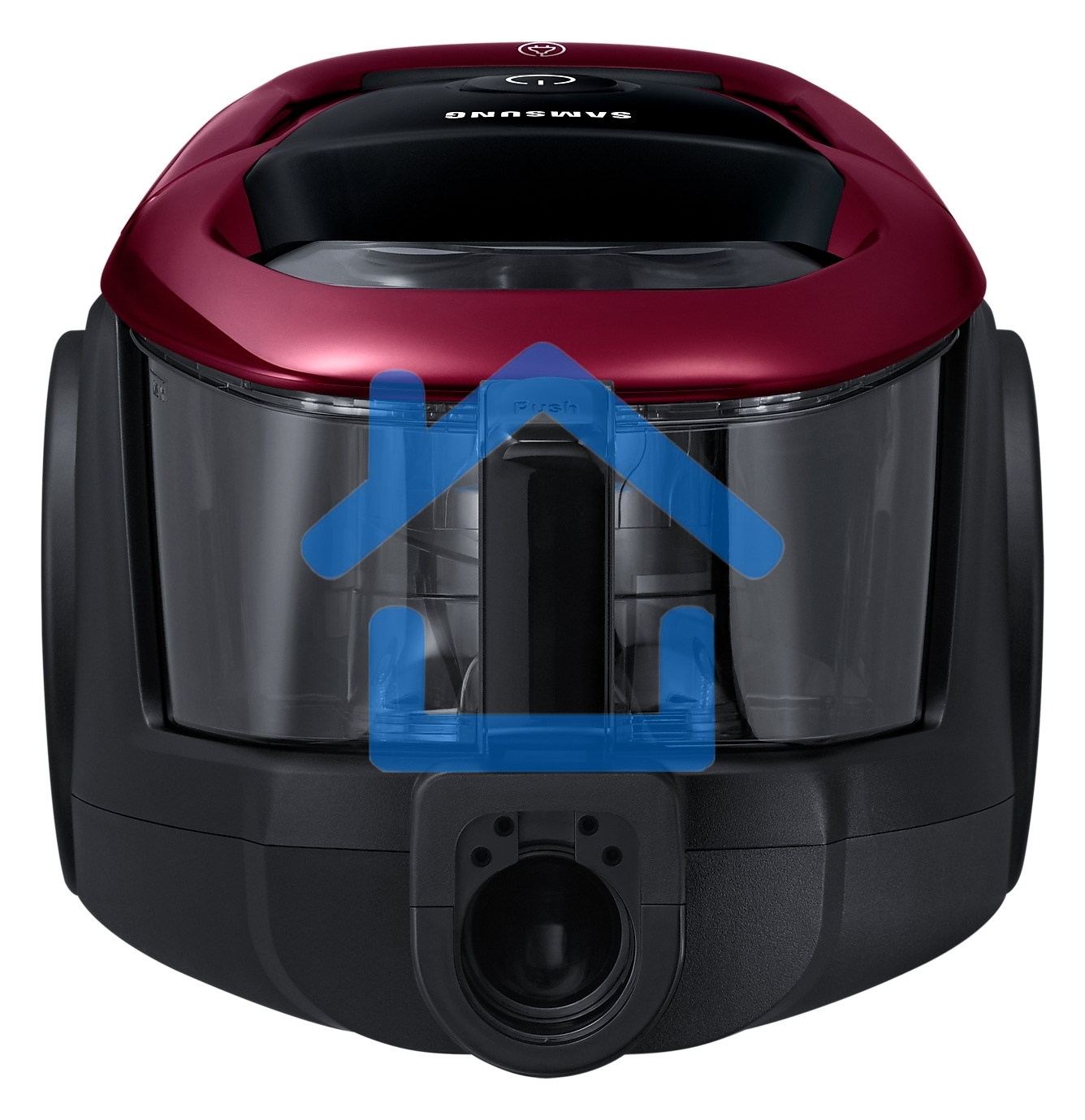 Пылесос Samsung VC18M31A0HP бордовый/черный, 380/1800 Вт, уборка сухая, пылесборник контейнер 2 л