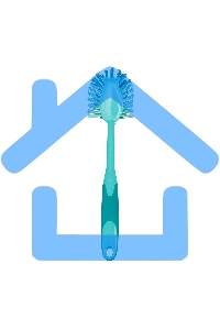 Щетка для посуды квадратная 68х37х275 мм, двухкомпонентная рукоятка Elfe