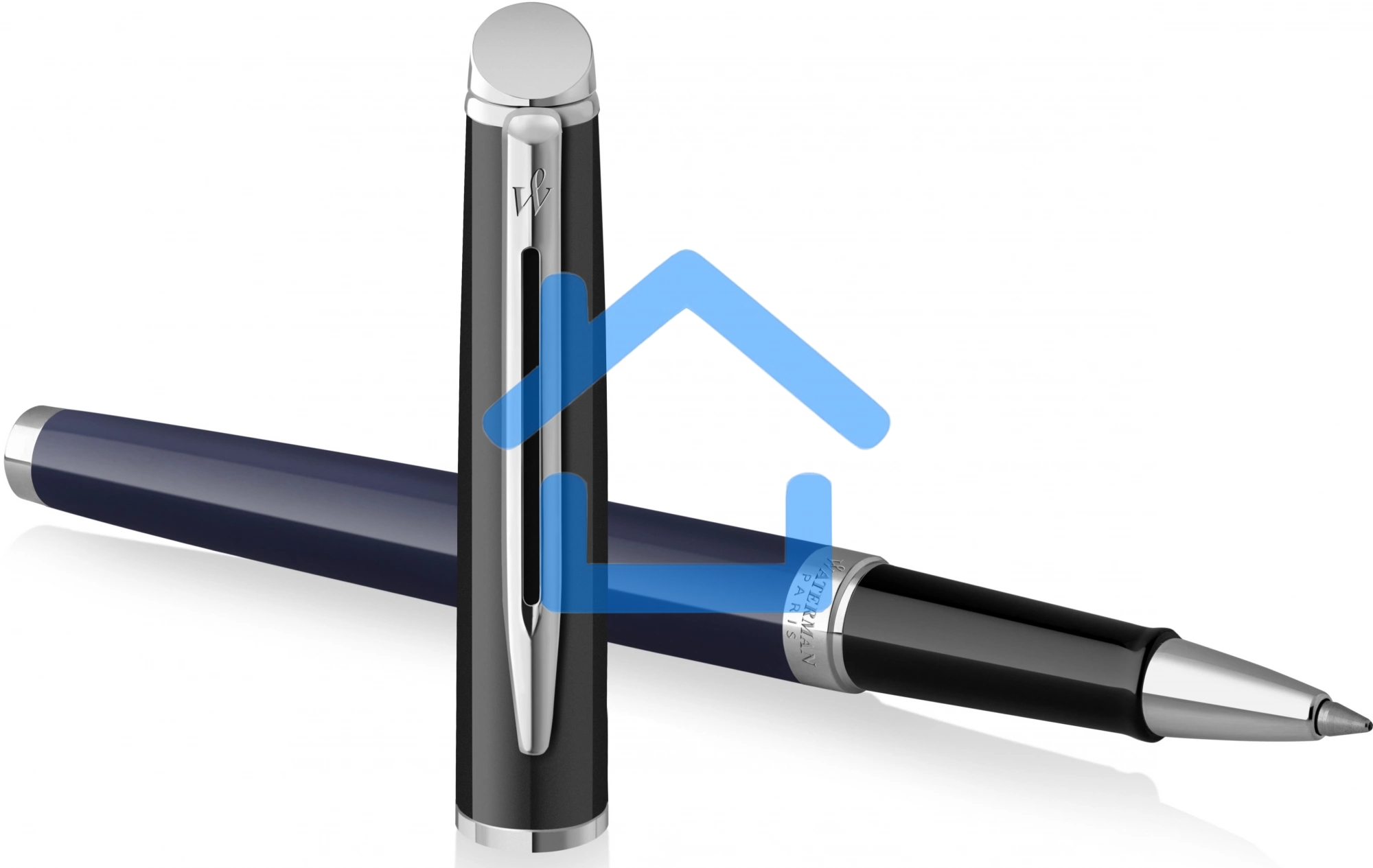 Ручка роллер Waterman Hemisphere Colour Blocking (2202849) черн/синий F, черные чернила, подарочная коробка