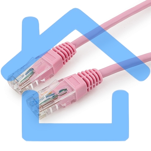 Патч-корд UTP Cablexpert кат.5e, 0.25м, литой, многожильный, розовый