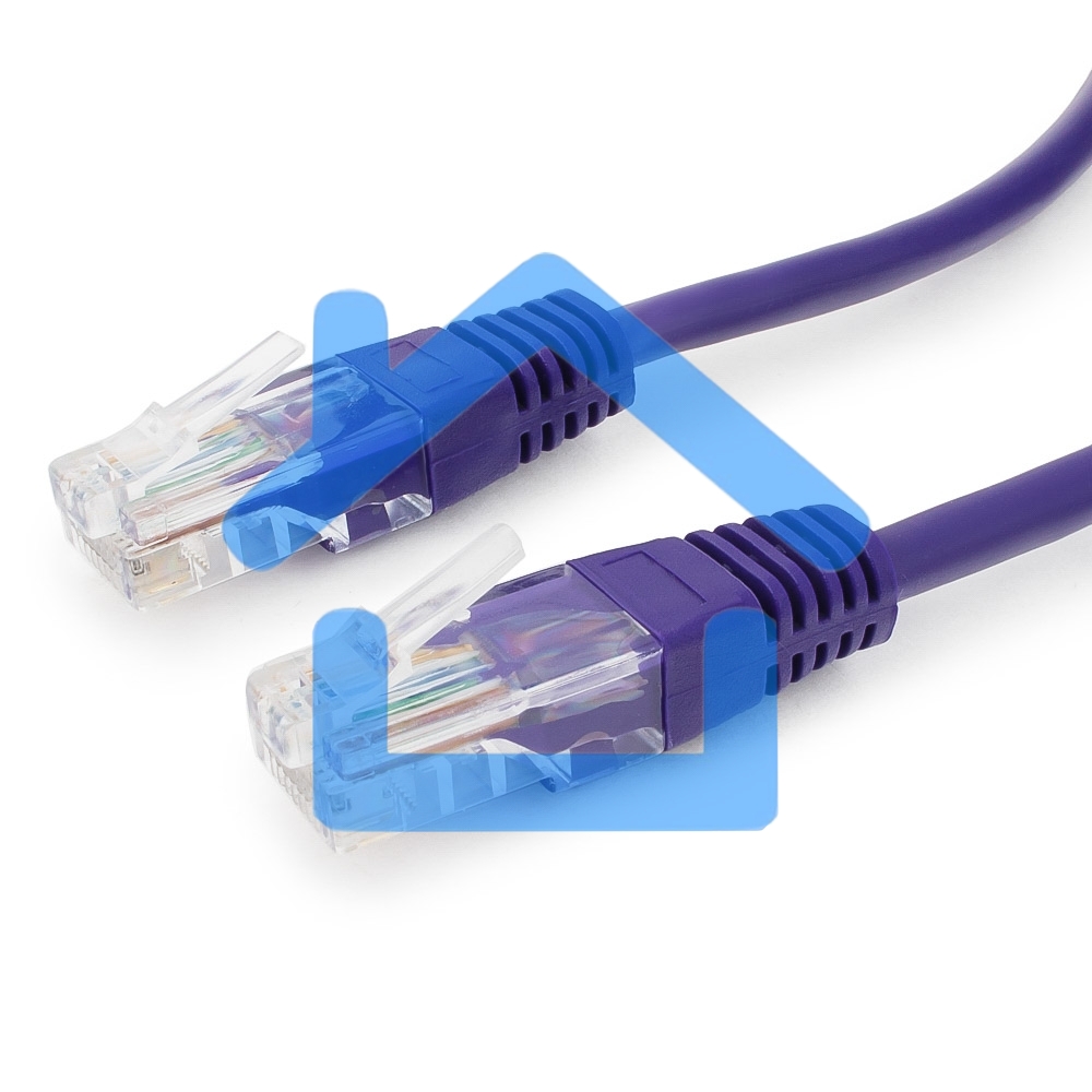 Патч-корд UTP Cablexpert PP12-1.5M/V кат.5e, 1.5 м, литой, многожильный (фиолетовый)