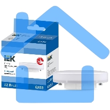 Лампа светодиодная Iek LLE-T80-12-230-65-GX53 ECO T75 таблетка 12Вт 230В 6500К GX53 IEK