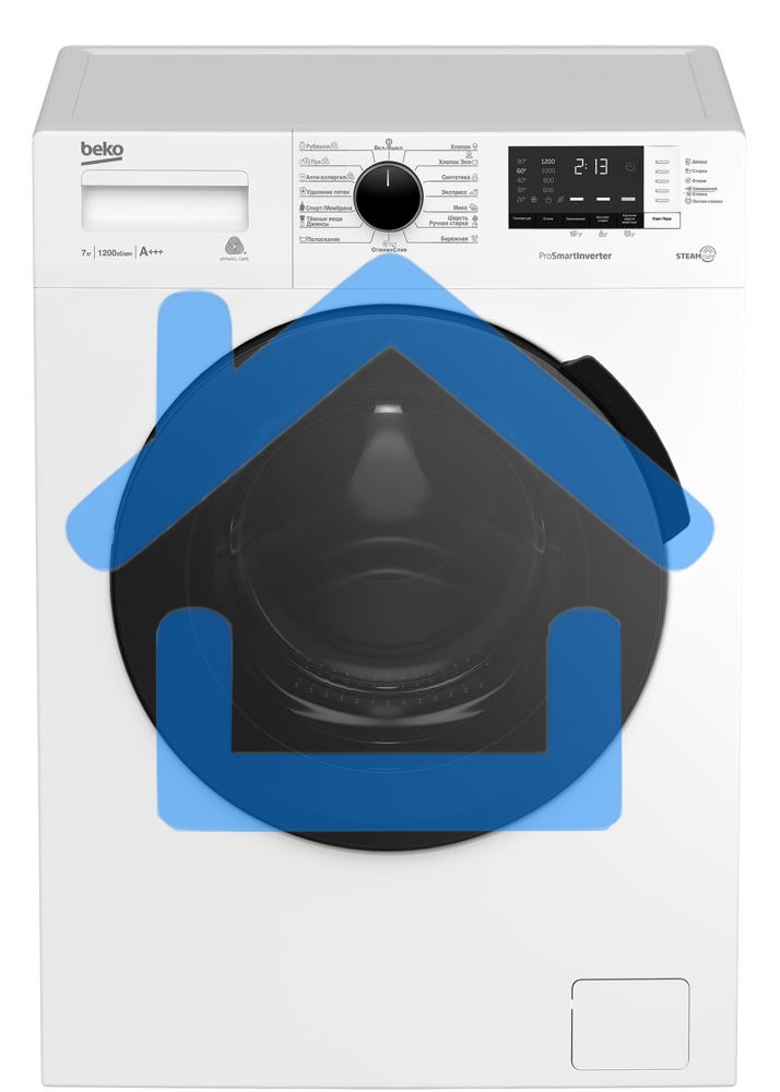 Стиральная машина Beko RSPE78612W белый, загрузка фронтальная 7 кг, 1200 об/мин., класс: А