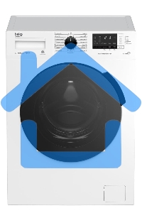 Стиральная машина Beko RSPE78612W белый, загрузка фронтальная 7 кг, 1200 об/мин., класс: А