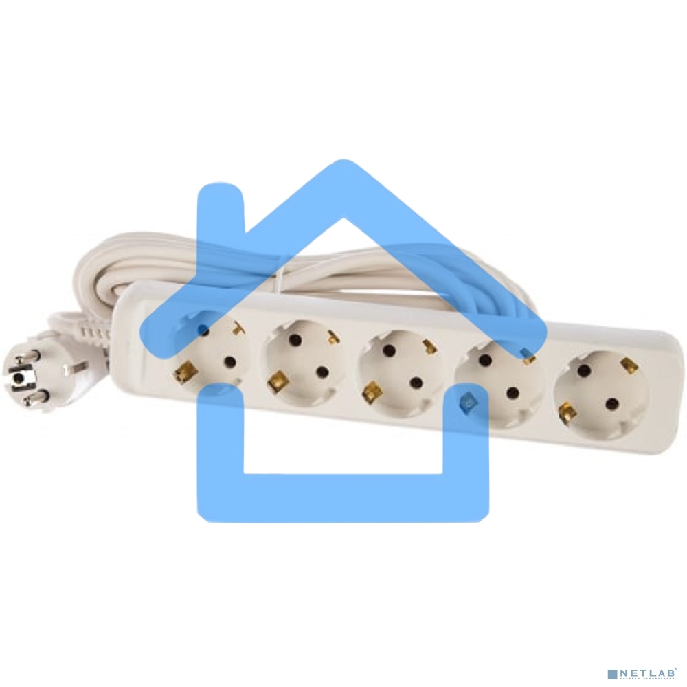 Удлинитель 5 гнезда 5м с/з U-5e-5m ПВС Б0028377 ЭРА